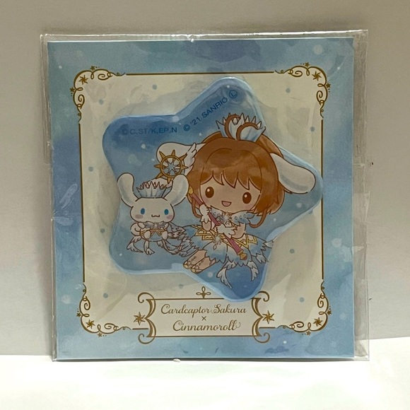 Sanrio Accessories - Cardcaptor Sakura Kinomoto x Cinnamoroll Star Shaped Pin Badge